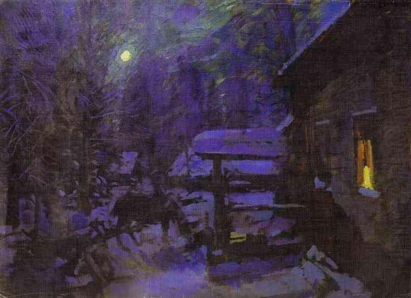Konstantin Alekseevich Korovin Moonlit Night. Winter china oil painting image